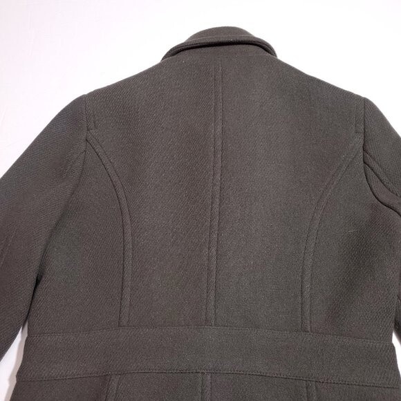 J. Crew Stadium Cloth Nello Gori Olive Green Double Breasted Pea Coat Size 4 - Picture 4 of 14